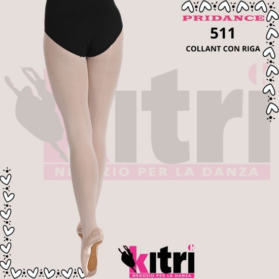 Collant danza con la riga Pridance