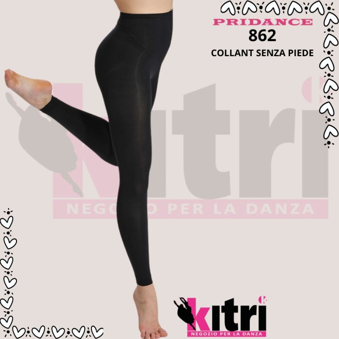 Collant danza donna senza piede Pridance