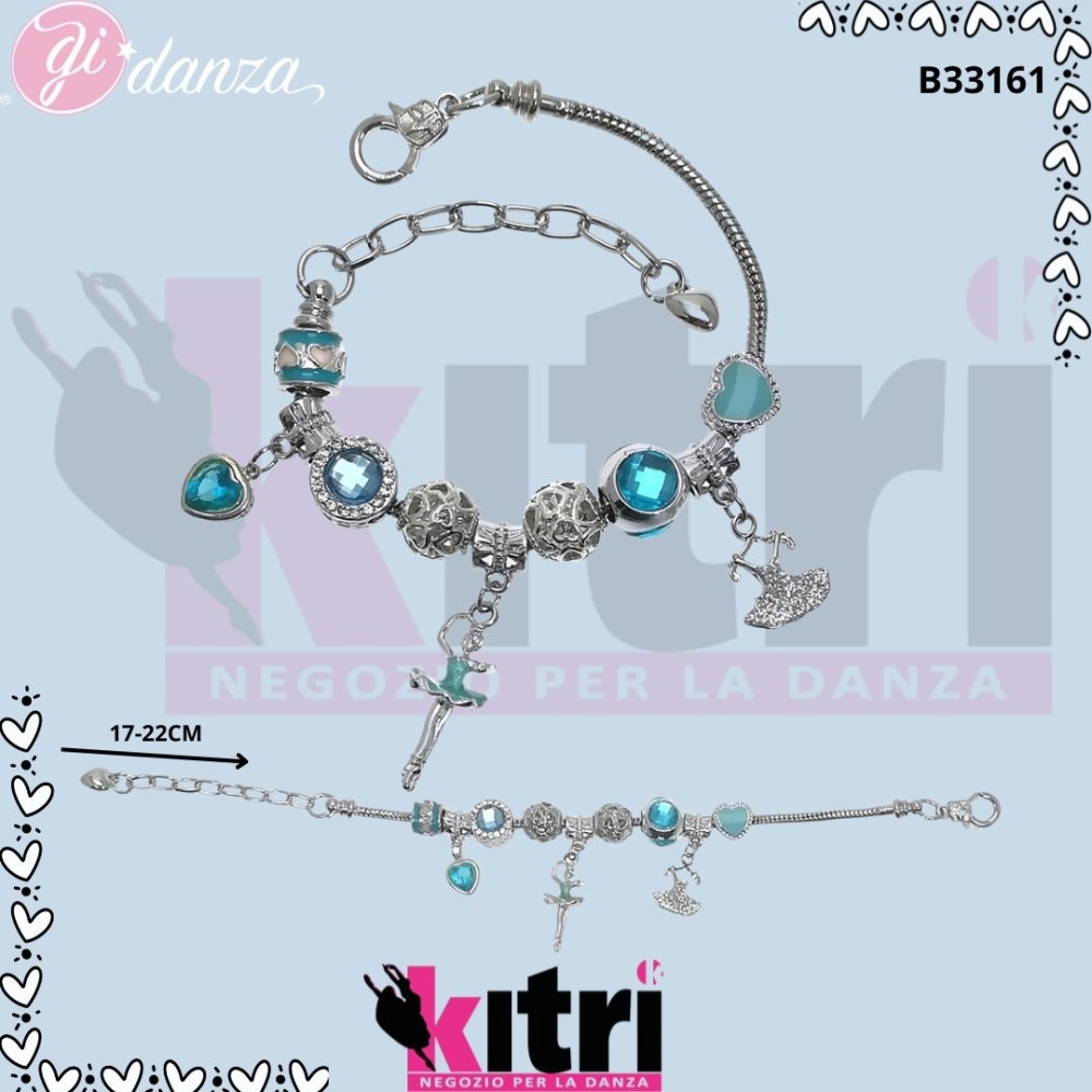 bracciale in acciaio tema danza