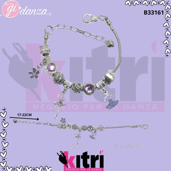 bracciale in acciaio tema danza