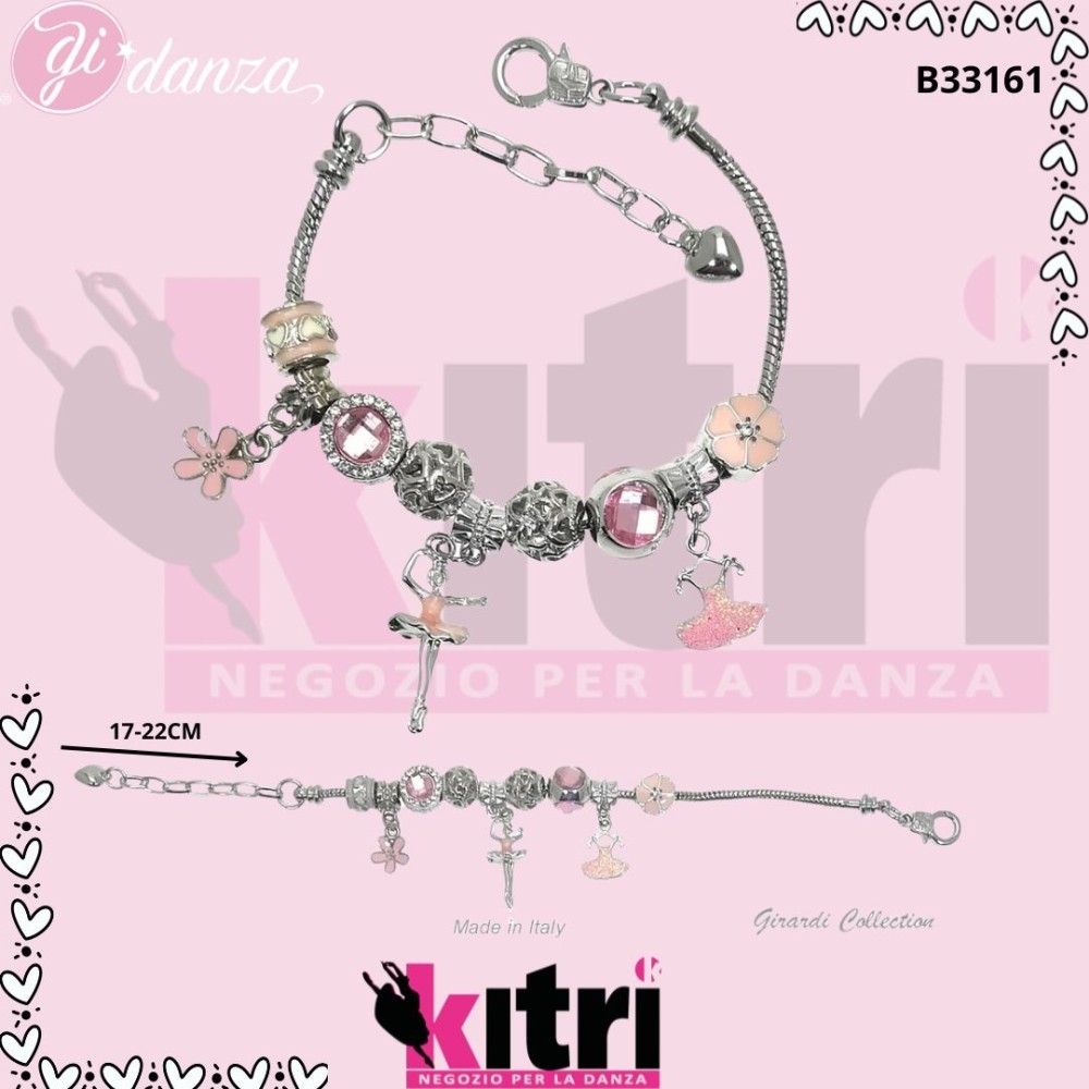 bracciale in acciaio tema danza