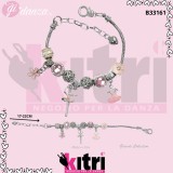 bracciale in acciaio tema danza