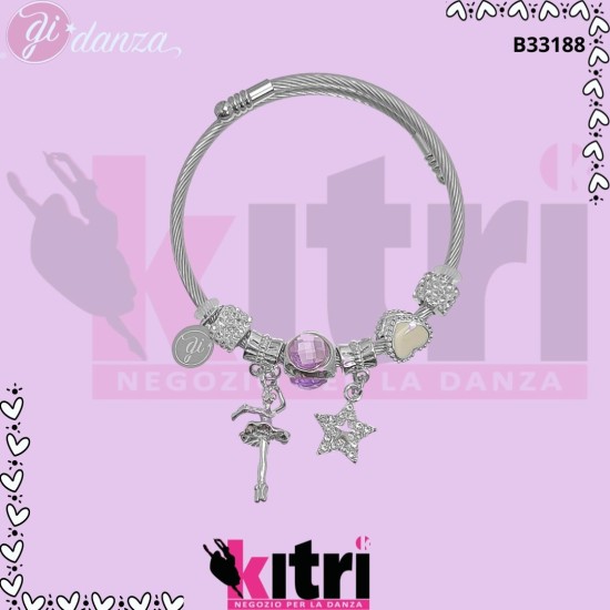 Bracciale rigido con ballerina