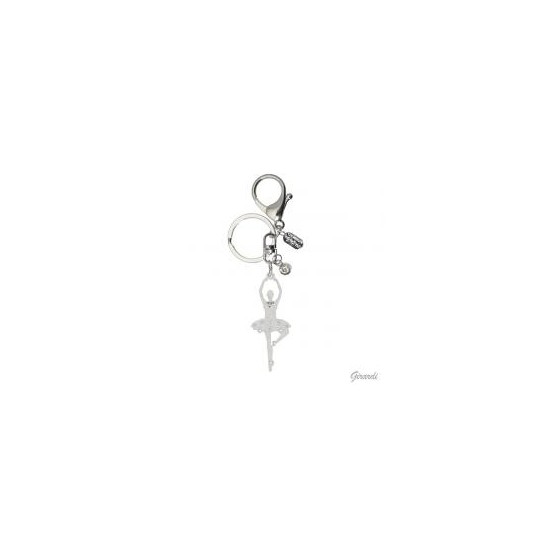 Portachiavi danza con ballerina e strass