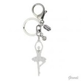 Portachiavi danza con ballerina e strass