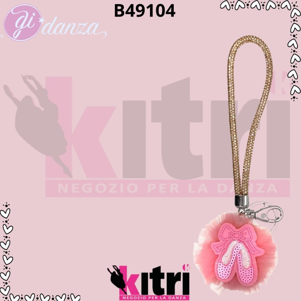 Portachiave con scarpetta e tulle