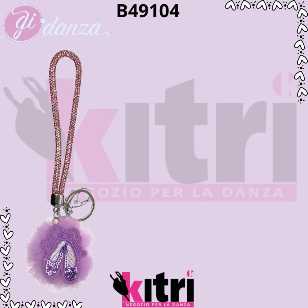 Portachiave con scarpetta e tulle