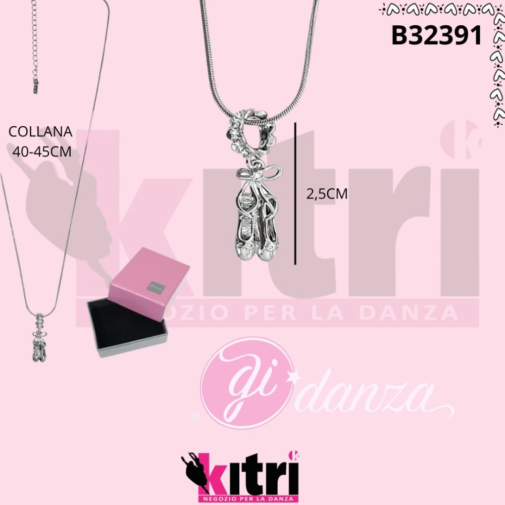 Collana in acciaio con scarpetta pendente