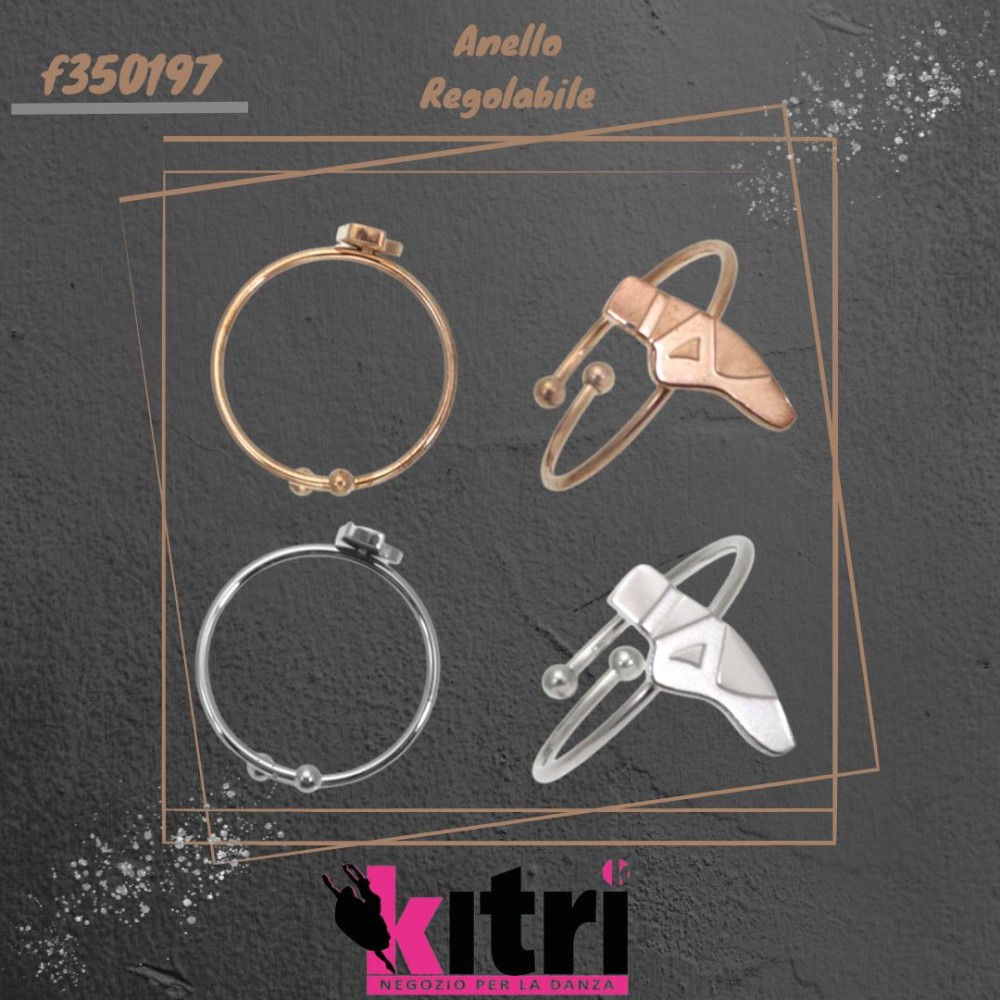 Anello regolabile con punta ballerina
