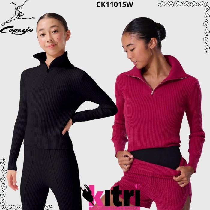 Mezzo collo zip lana Capezio