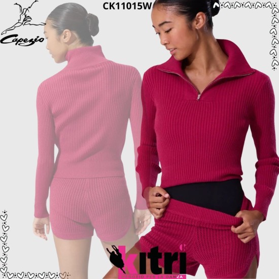 Mezzo collo zip lana Capezio