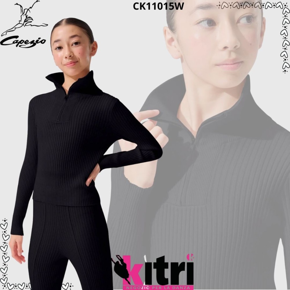 Mezzo collo zip lana Capezio