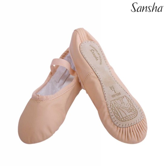 Mezze punte pelle  bambina Sansha