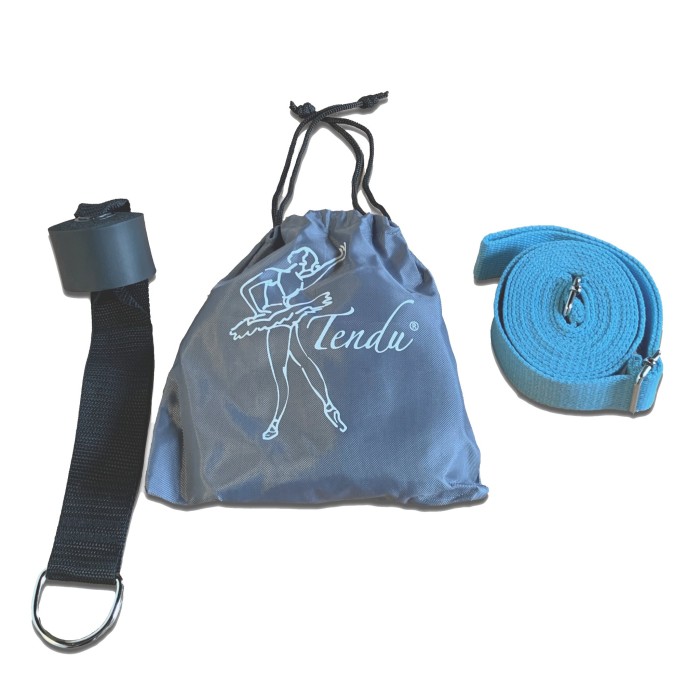 Over door flexibility strap