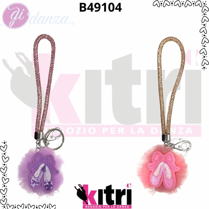 Portachiave con scarpetta e tulle