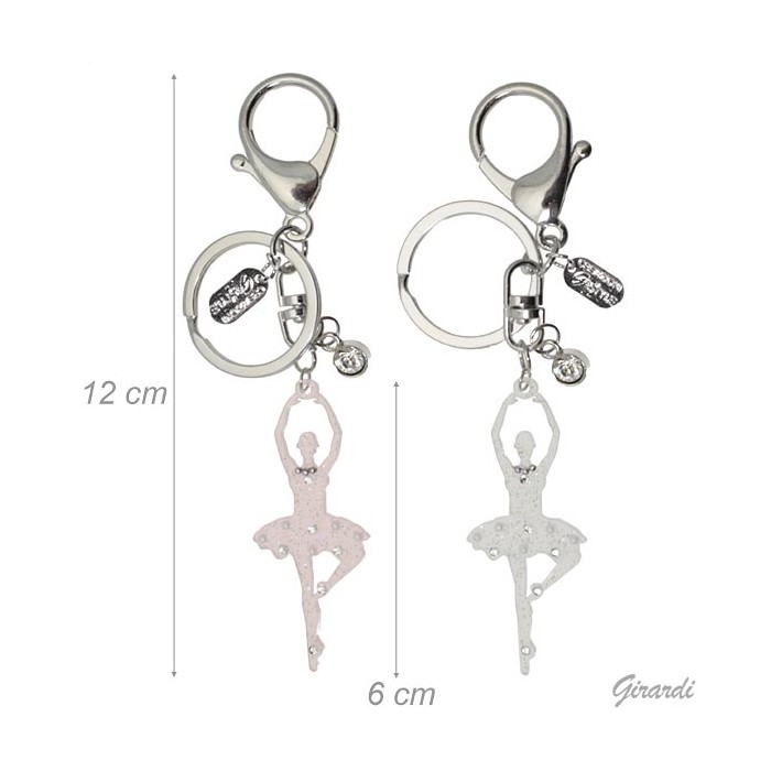 Portachiavi danza con ballerina e strass