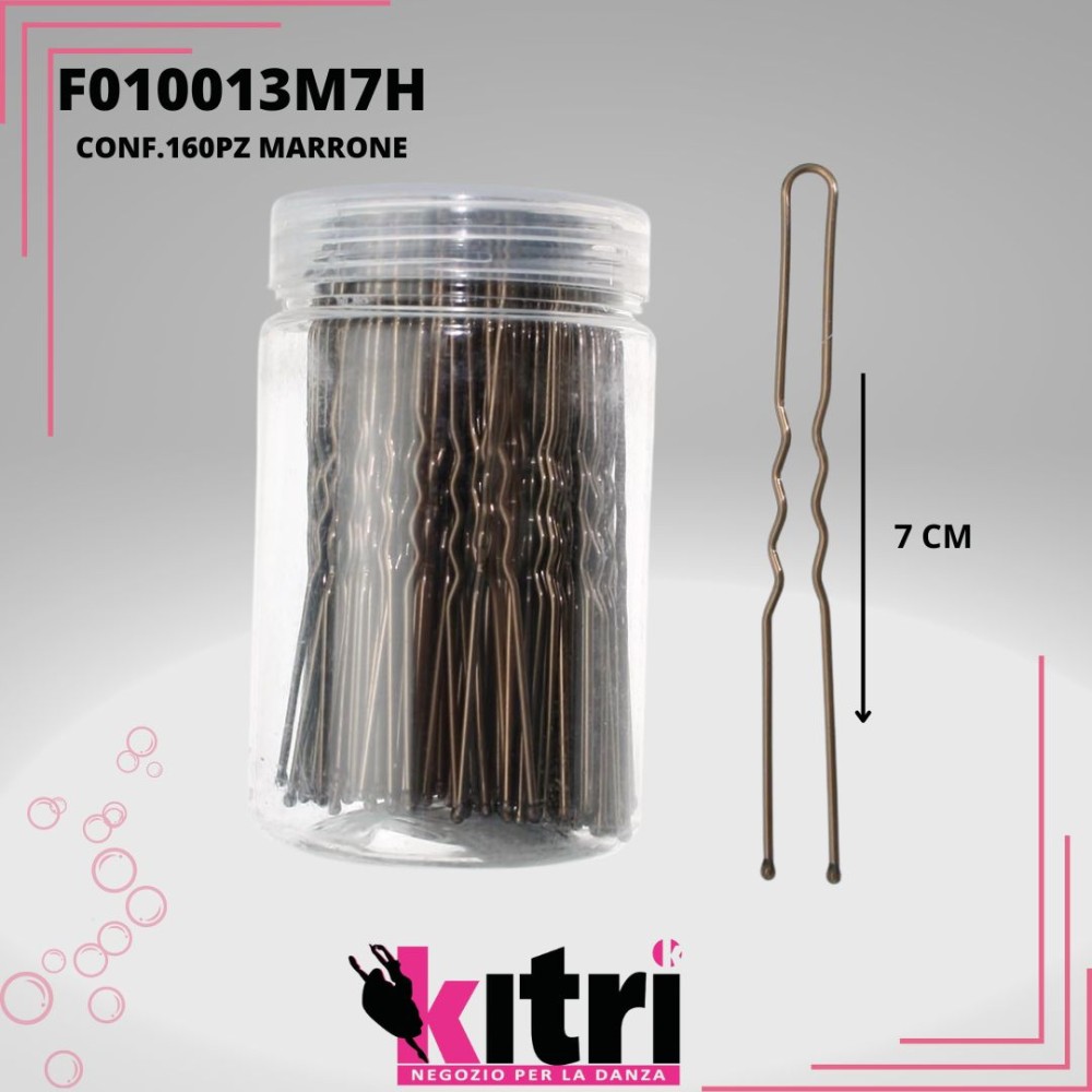 Forcine ondulate marroni 7 cm