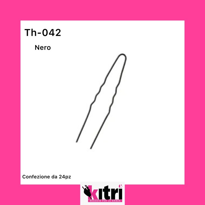 Forcine ondulate nero conf.24 pezzi