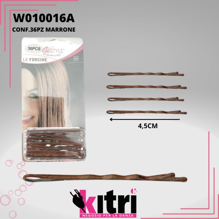 Molletta ondulata marrone da 4,5 cm