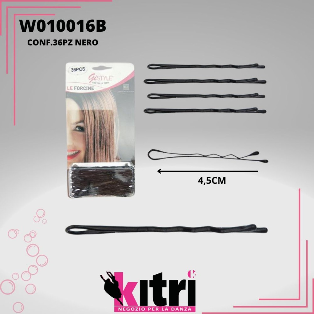 Molletta ondulata nera 4,5 cm