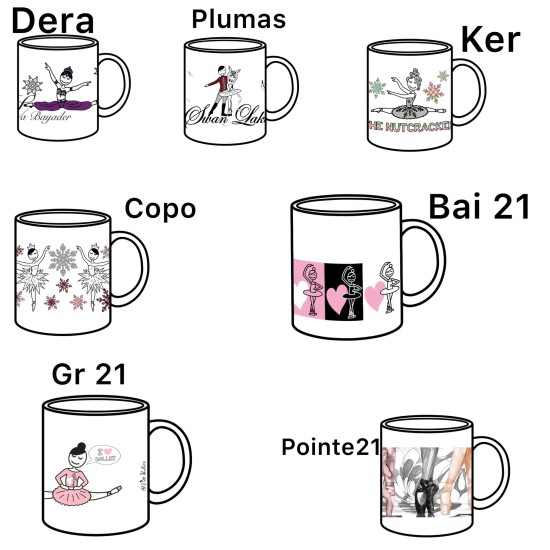 Tazze El Petit Ballet nuove grafiche