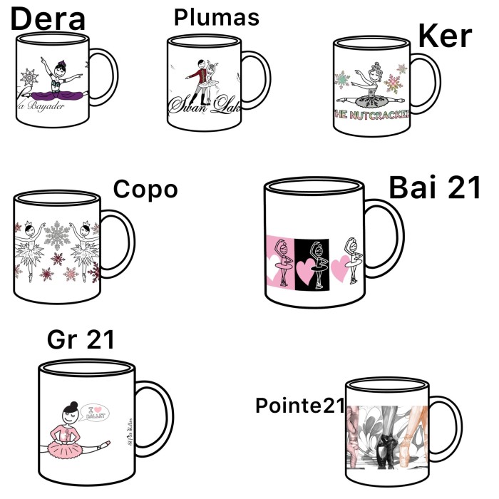 Tazze El Petit Ballet nuove grafiche