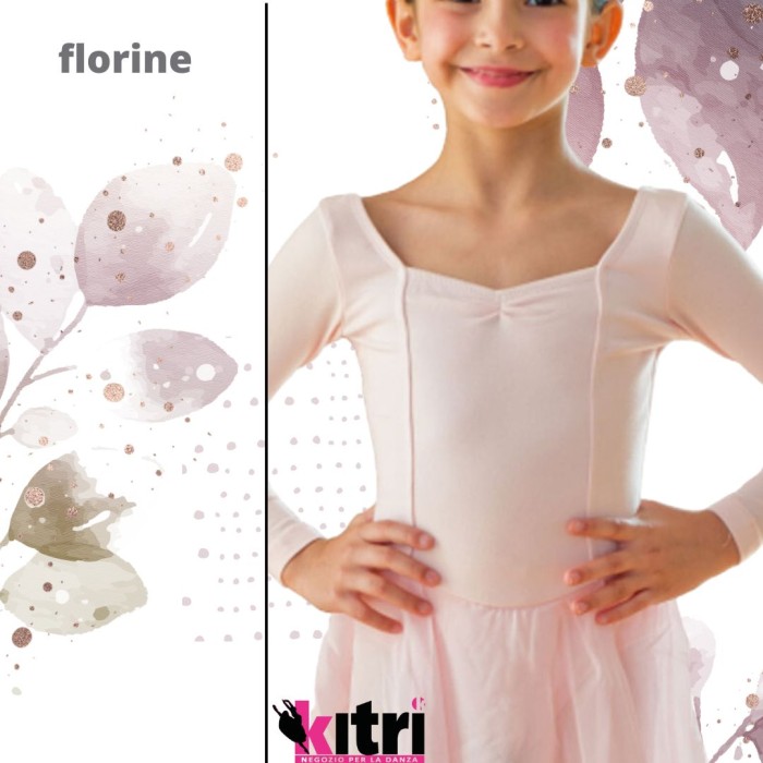 Body basic bambina con gonnellino Rudolf