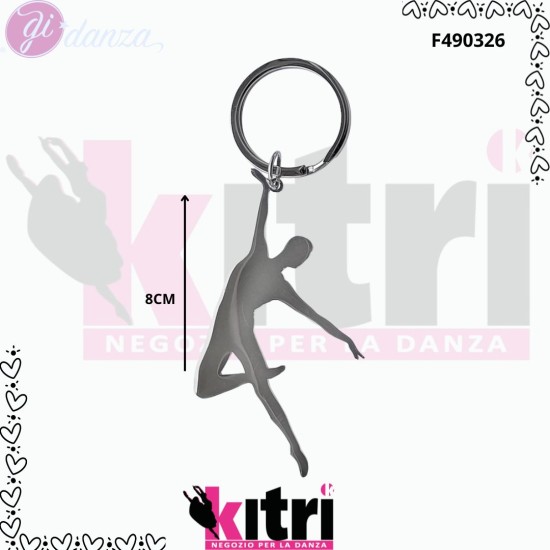 Portachiave uomo acciaio