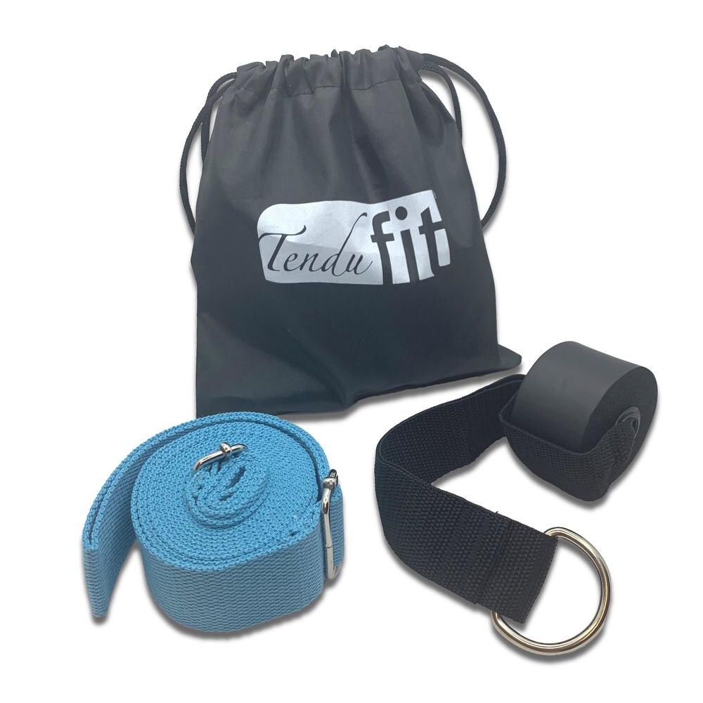 Over door flexibility strap