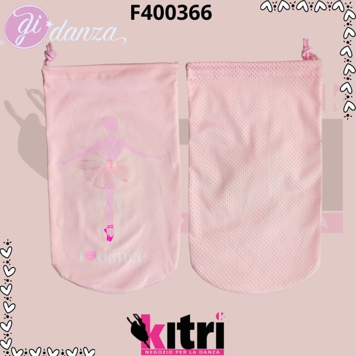 Portapunte con stampa ballerina e tutù in rilievo