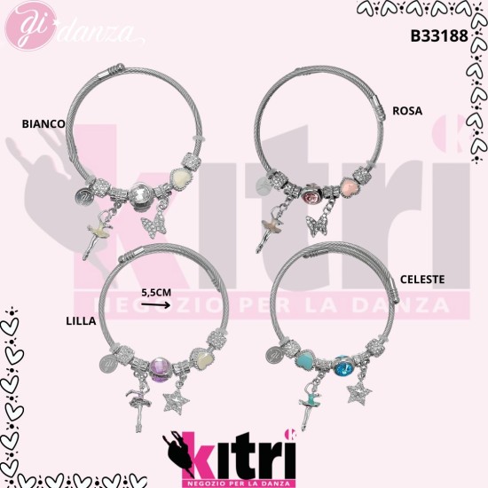 Bracciale rigido con ballerina
