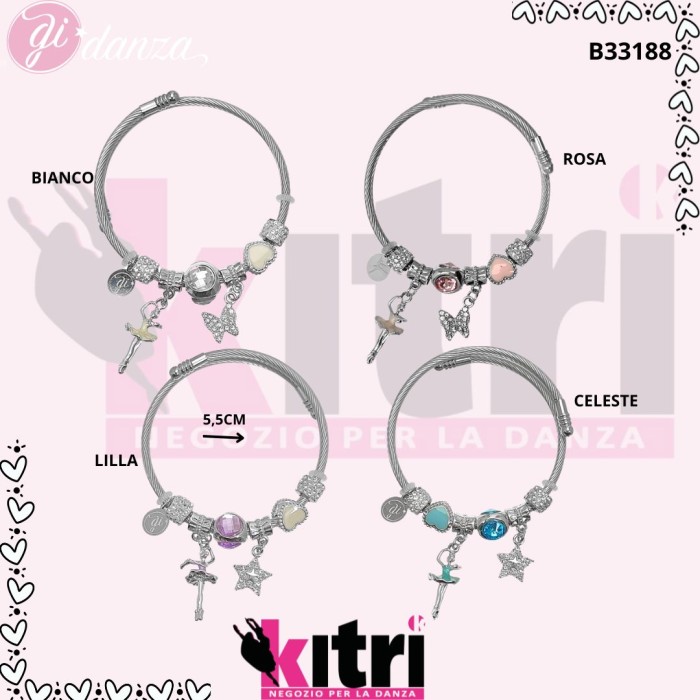 Bracciale rigido con ballerina